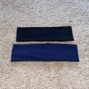 ❗️Scunci Effortless Beauty 2 Piece Wide Stretch Basic Headbands (black & blue)